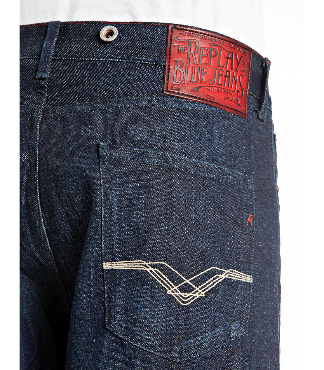 リラックステーパードLUIYS セルビッジインディゴデニム 詳細画像 ダークブルー 8